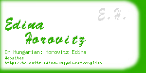 edina horovitz business card